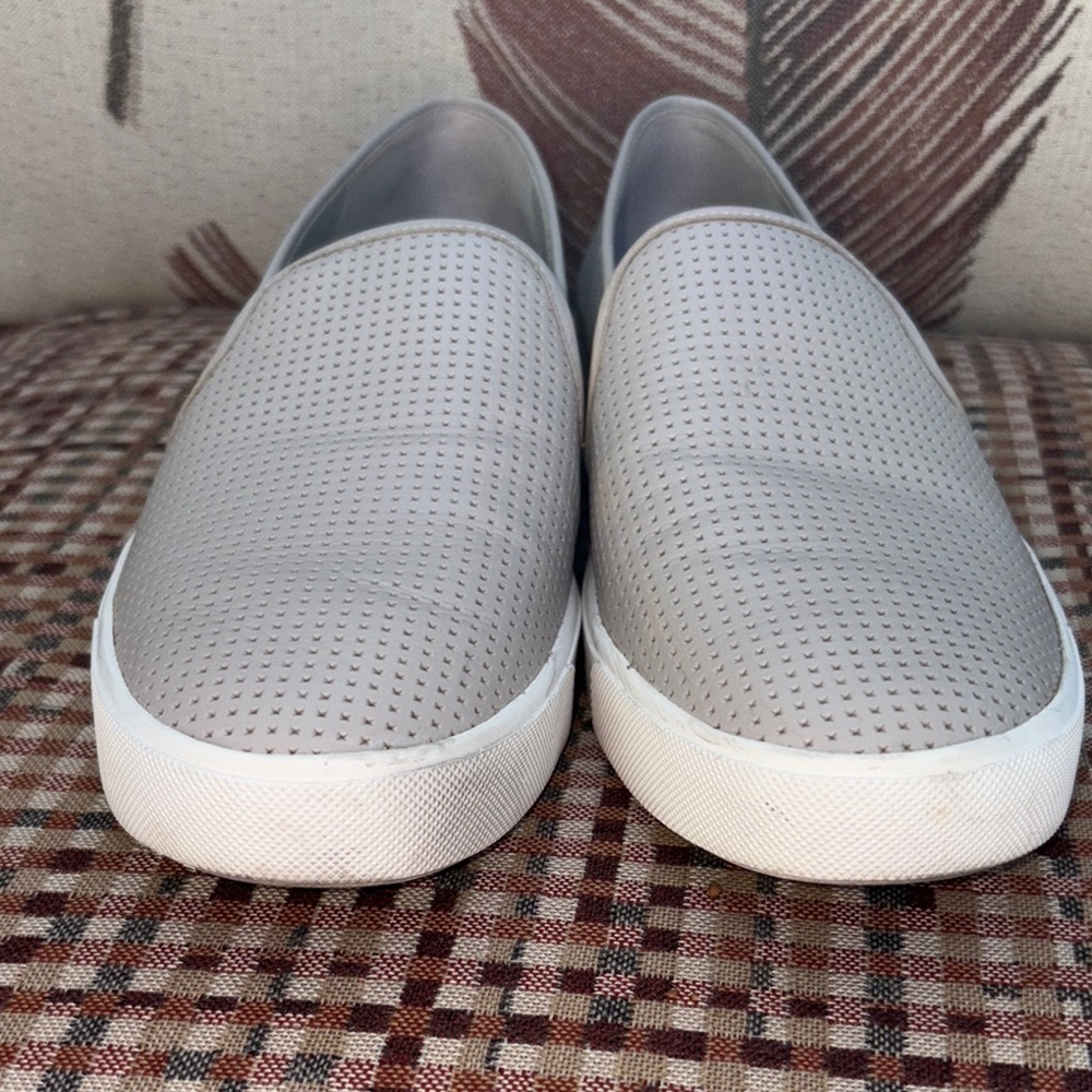 Vince Gray Blair Perforated Leather Slip-ons - Picture 4 of 8
